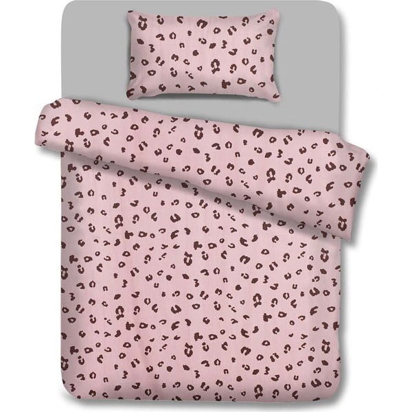 Lenjerie de pat din bumbac AmeliaHome Pink Panther, 200 x 220 cm