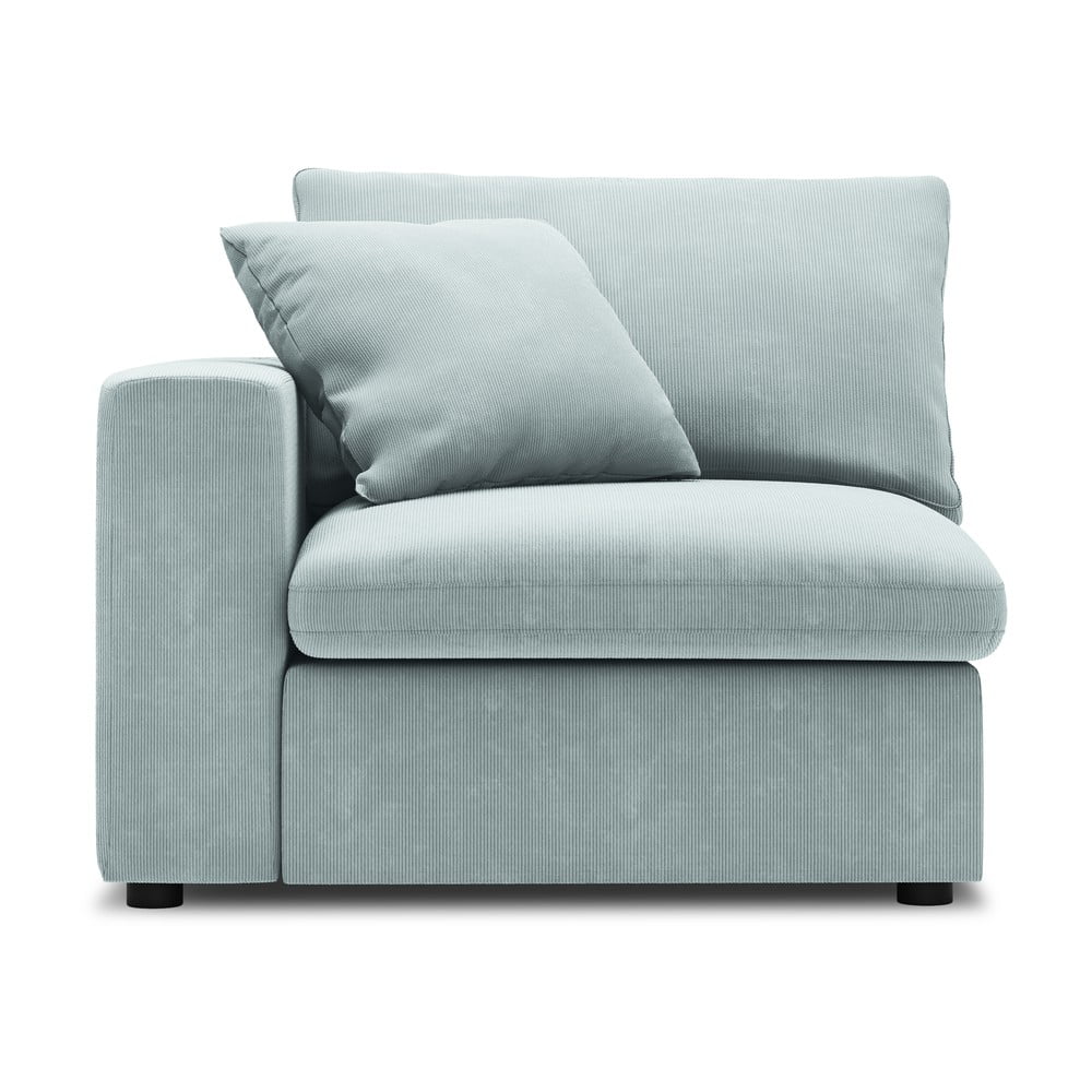 Modul cu tapițerie din catifea pentru canapea colț de stânga Windsor & Co Sofas Galaxy, albastru deschis bonami.ro imagine model 2022