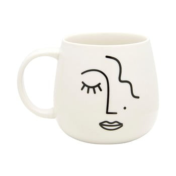 Cană din porțelan sass & belle abstract face, alb