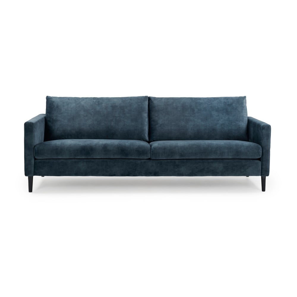 Canapea albastră din catifea 220 cm Adagio – Scandic 220