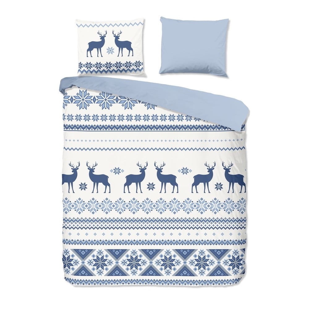 Lenjerie de pat din flanelă cu model de Crăciun Good Morning Nordic, 140 x 200 cm 140 imagine noua somnexpo.ro