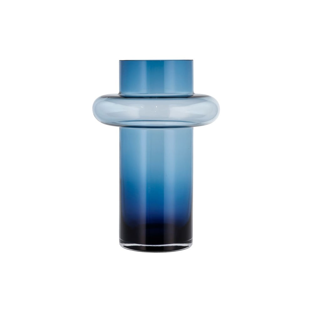 Poza Vaza din sticla Lyngby Glas Tube, inaltime 30 cm, albastru inchis