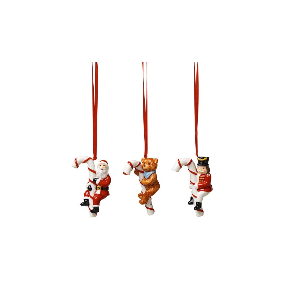 Set 3 decorațiuni de crăciun din porțelan villeroy & boch