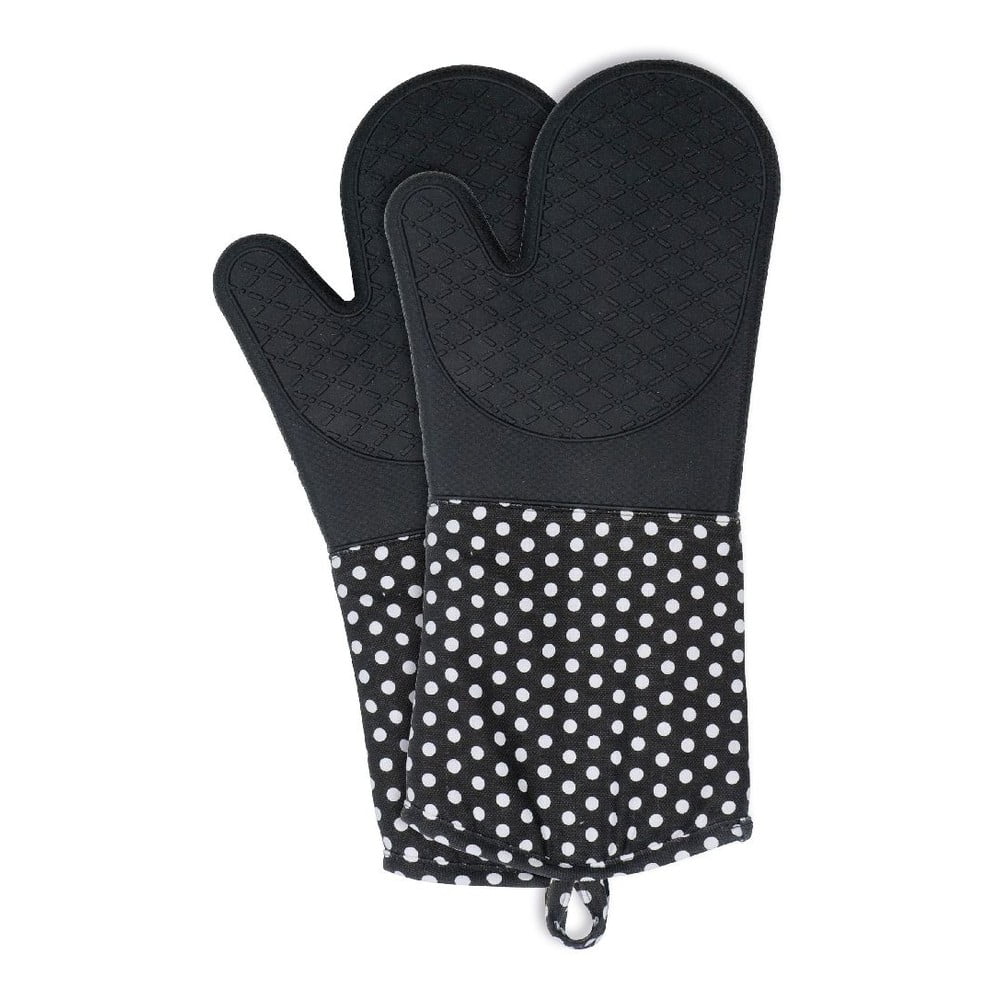 Set 2 mănuși din silicon Wenko Oven Black, negru bonami.ro