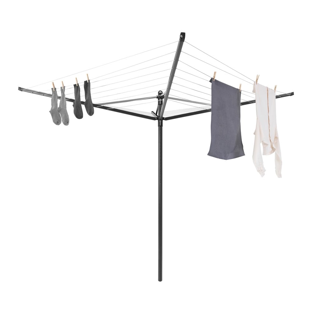 Uscător de rufe gri antracit pentru grădină 50 m Lift-O-Matic – Brabantia