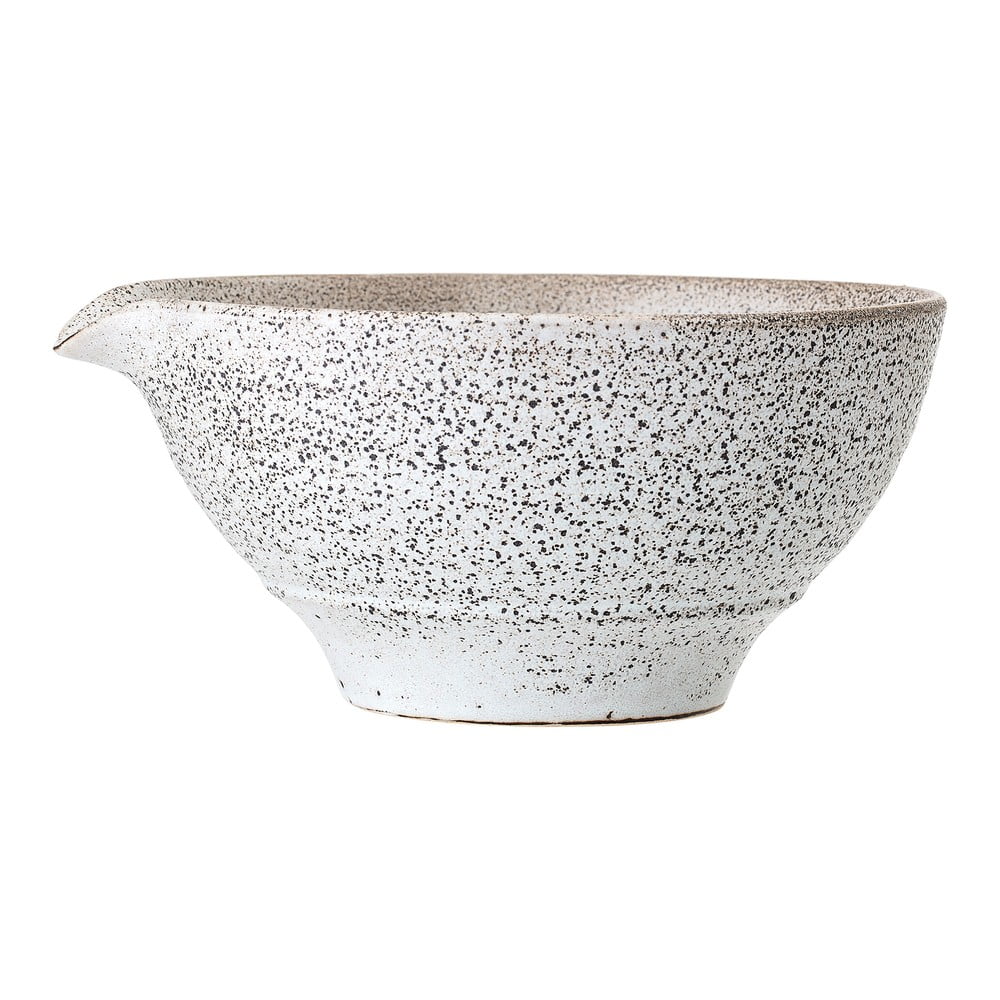 Bol servire din gresie ceramică Bloomingville Thea, ø 24,5 cm, alb-gri Bloomingville