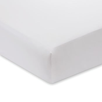 Cearșaf din bumbac satinat bianca luxury, 135 x 190 cm, alb