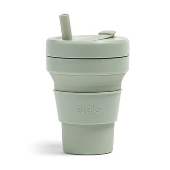 Cană pliabilă stojo biggie sage, 470 ml, verde