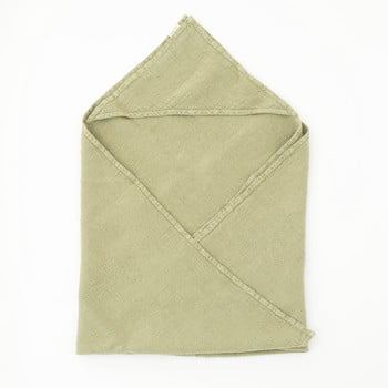 Prosop din in pentru copii linen tales waffle, 70 x 70 cm, verde