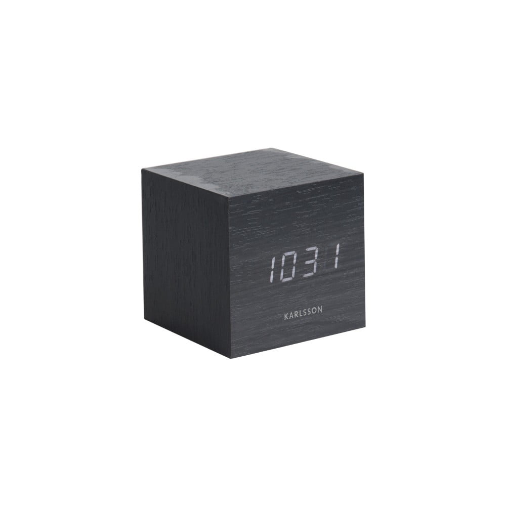 Ceas alarmă Karlsson Mini Cube, 8 x 8 cm, negru bonami.ro