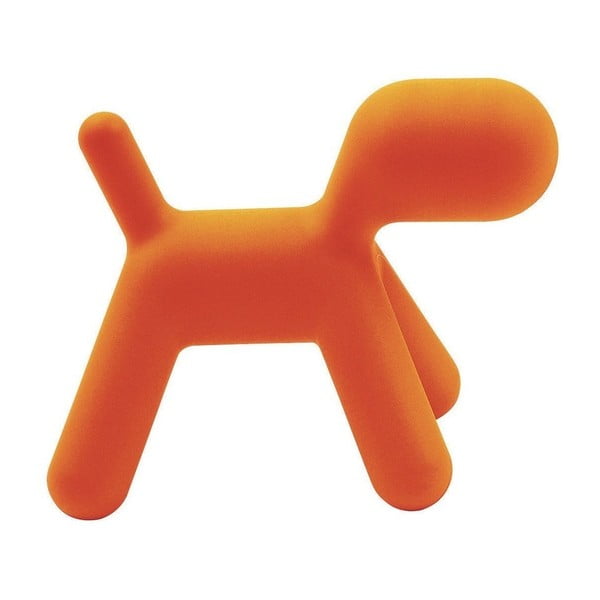 Scaun în formă de câine pentru copii Magis Puppy, înălțime 34,5 cm, portocaliu