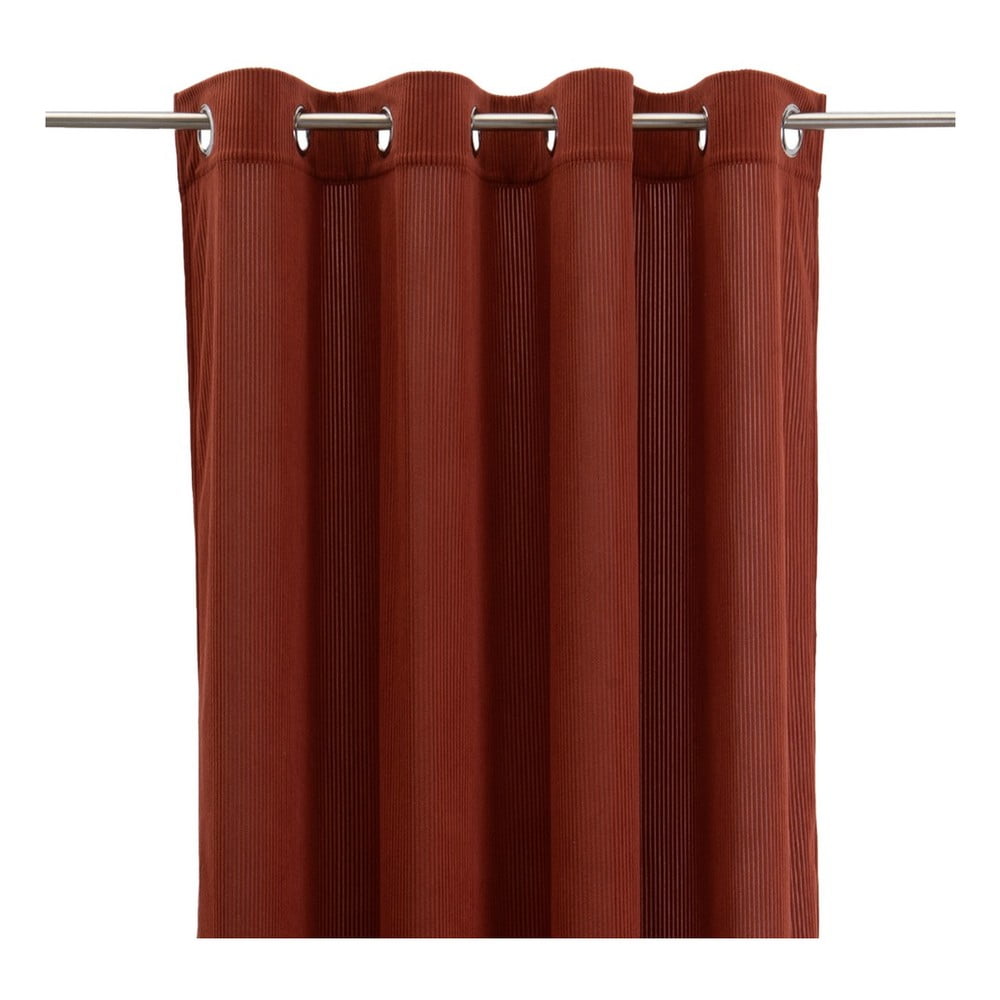 Draperie teracotă din catifea reiată 140x260 cm Merely – Casa Selección