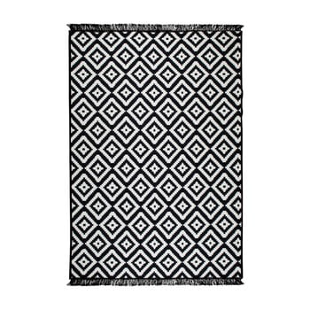 Covor reversibil cihan bilisim tekstil helen, 120 x 180 cm, alb-negru