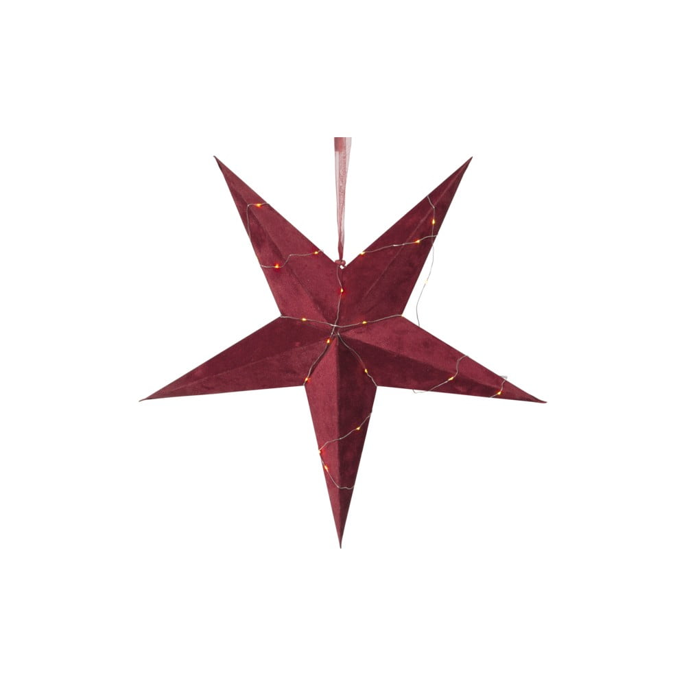 Decorațiune luminoasă pentru Crăciun Star Trading Velvet, roșu, ø 60 cm bonami.ro