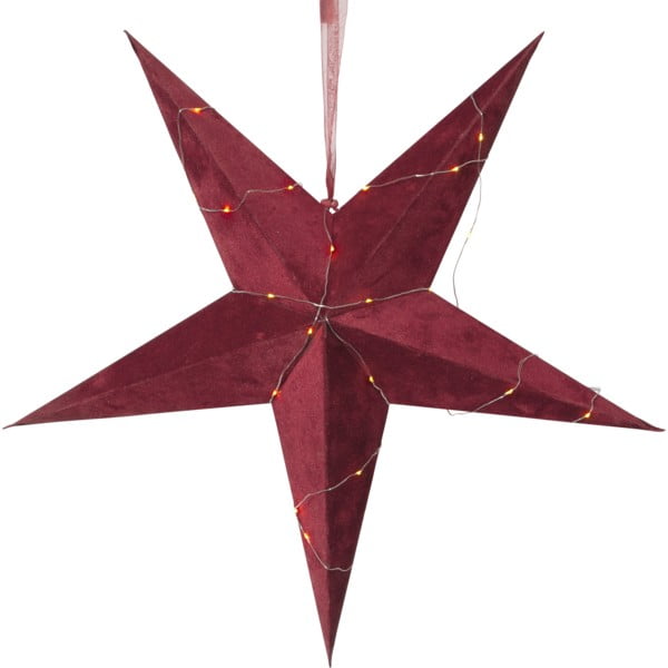 Decorațiune luminoasă pentru Crăciun Star Trading Velvet, roșu, ø 60 cm