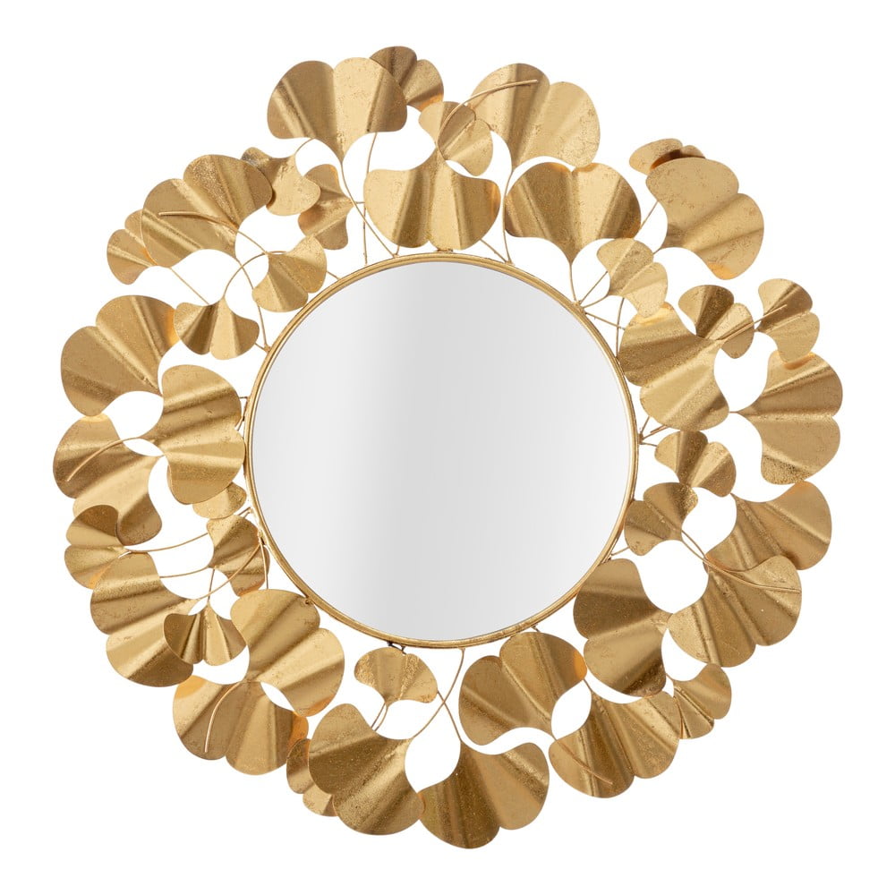 Oglinda de perete Mauro Ferretti Leaf Gold, Ã¸ 81 cm, auriu