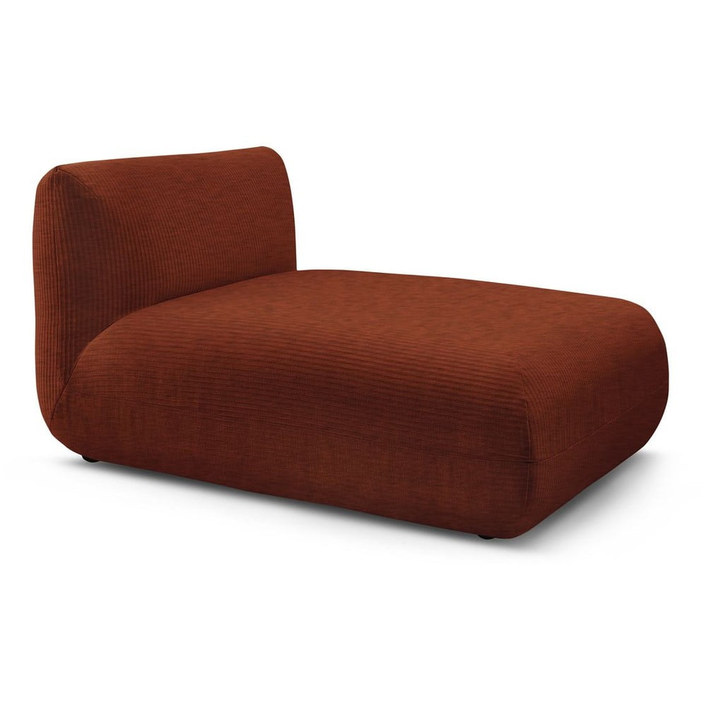 Poza Modul pentru canapea portocaliu cu tapiterie din catifea reiata Lecomte a€“ Bobochic Paris