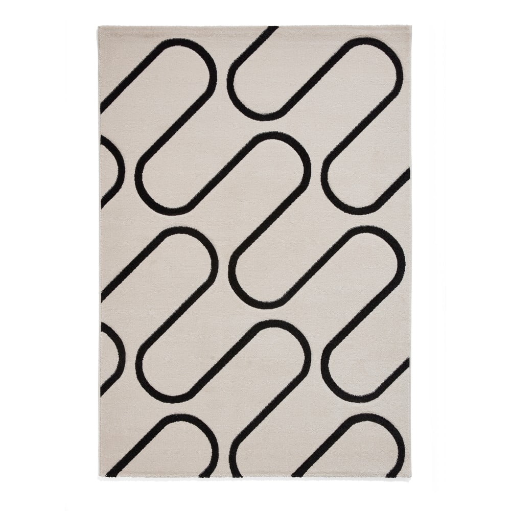 Covor negru-alb 160x230 cm Linear Curve – Catherine Lansfield