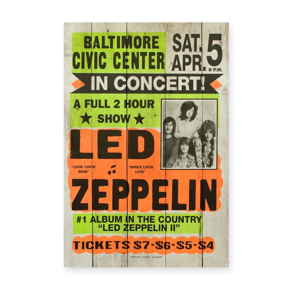 Tablou din lemn de pin Really Nice Things Led Zeppeling, 60 x 40 cm bonami.ro imagine 2022