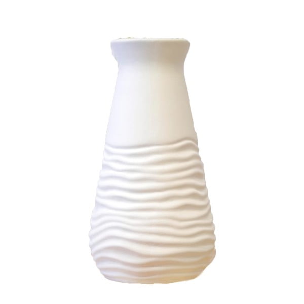 Vază din ceramică Rulina Crease, alb