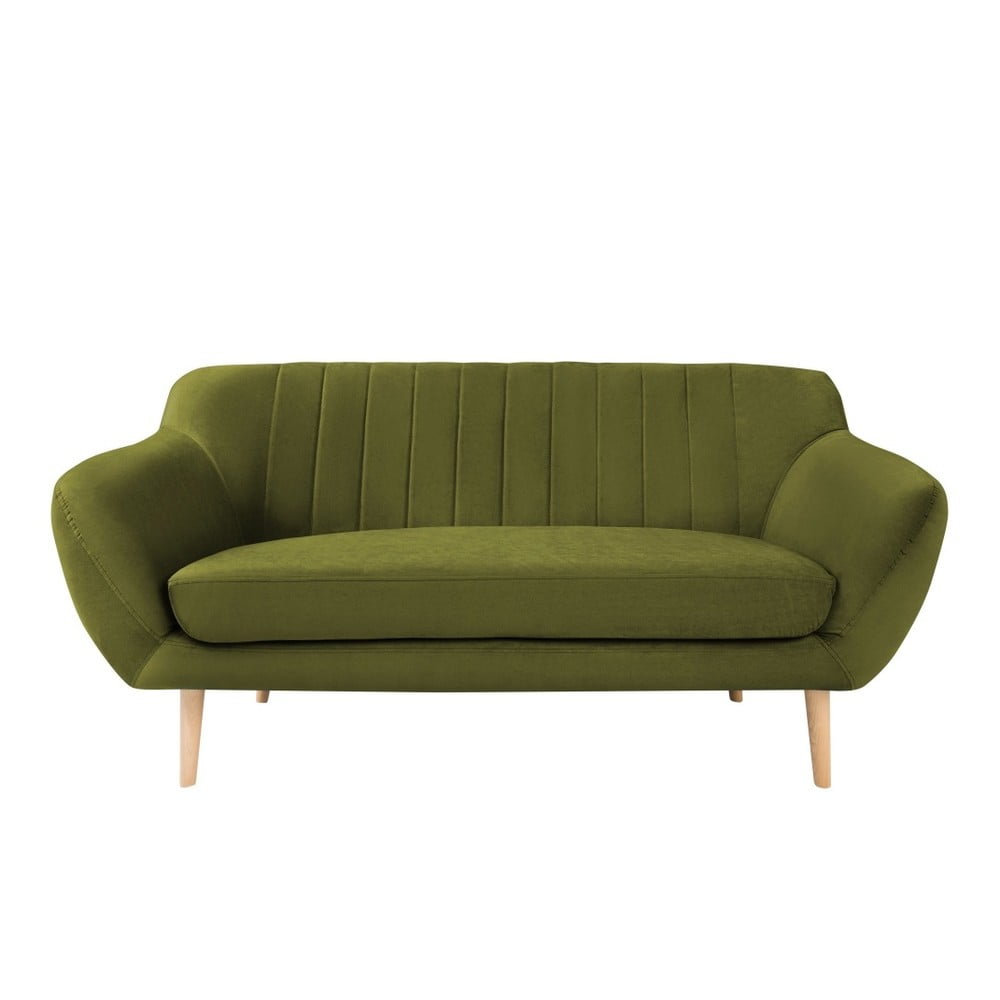 Canapea cu tapițerie din catifea Mazzini Sofas Sardaigne, 158 cm, verde bonami.ro imagine model 2022