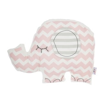 Pernă din amestec de bumbac pentru copii Mike & Co. NEW YORK Pillow Toy Elephant, 34 x 24 cm, roz bonami.ro