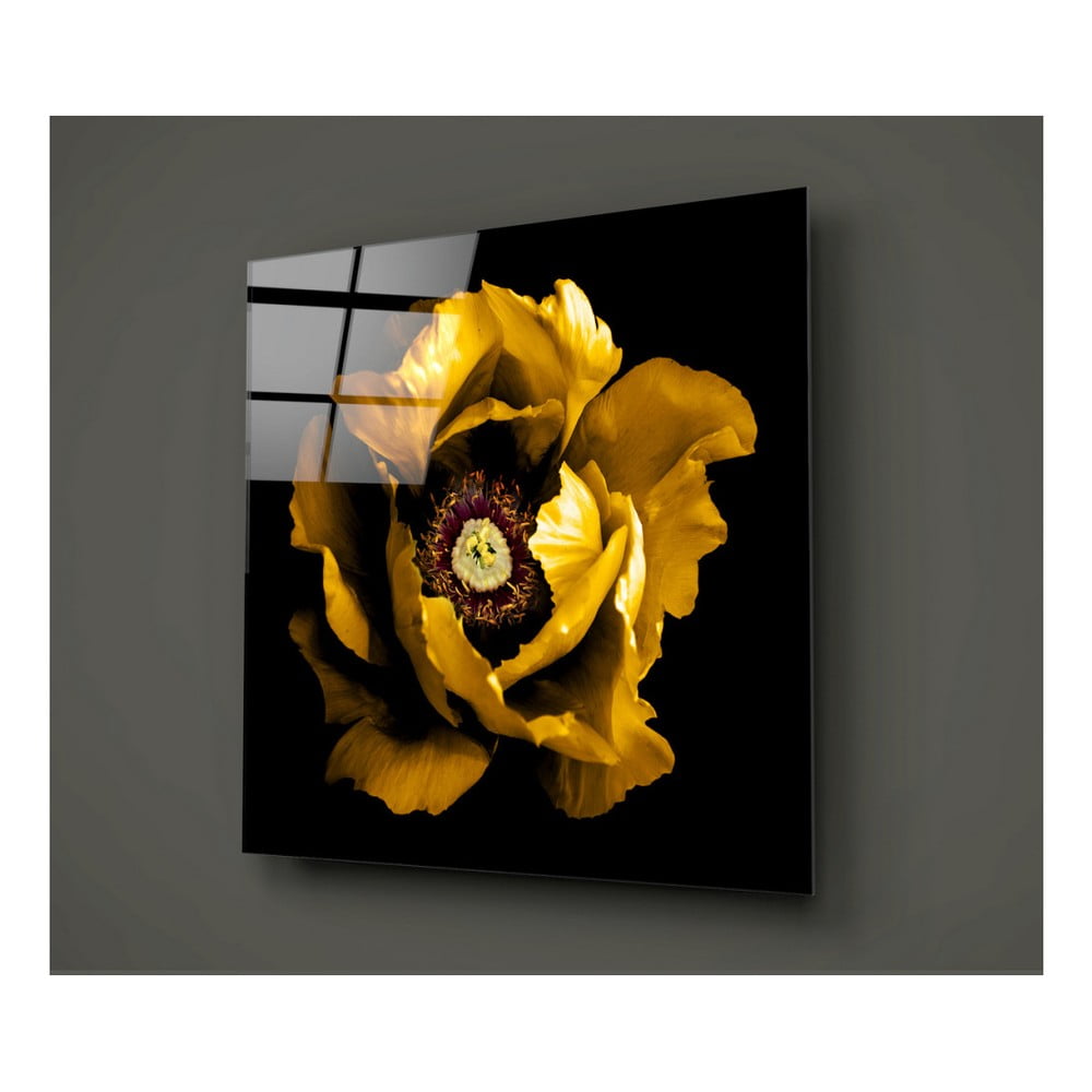 Tablou din sticlă Insigne Calipsa Amarillo, 30 x 30 cm, negru – galben bonami.ro imagine 2022