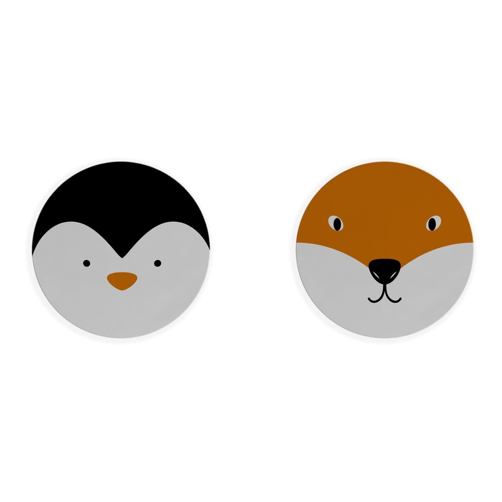 Set 2 suporturi pentru farfurie Madre Selva Fox & Penguin, ⌀ 32 cm bonami.ro
