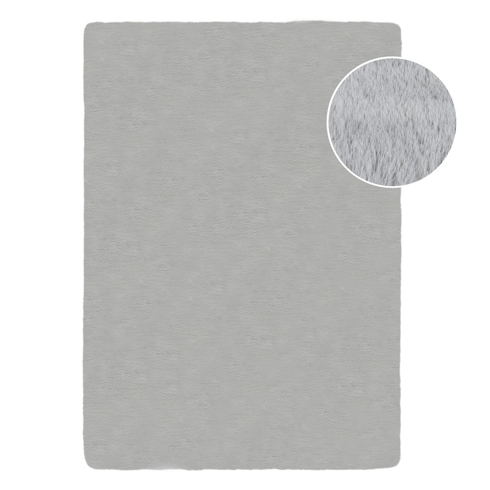 Blană gri deschis sintetică 160x230 cm Ivy Luxury Fur – Flair Rugs