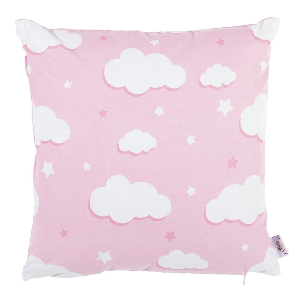 Față de pernă din bumbac Mike & Co. NEW YORK Skies, 35 x 35 cm, roz