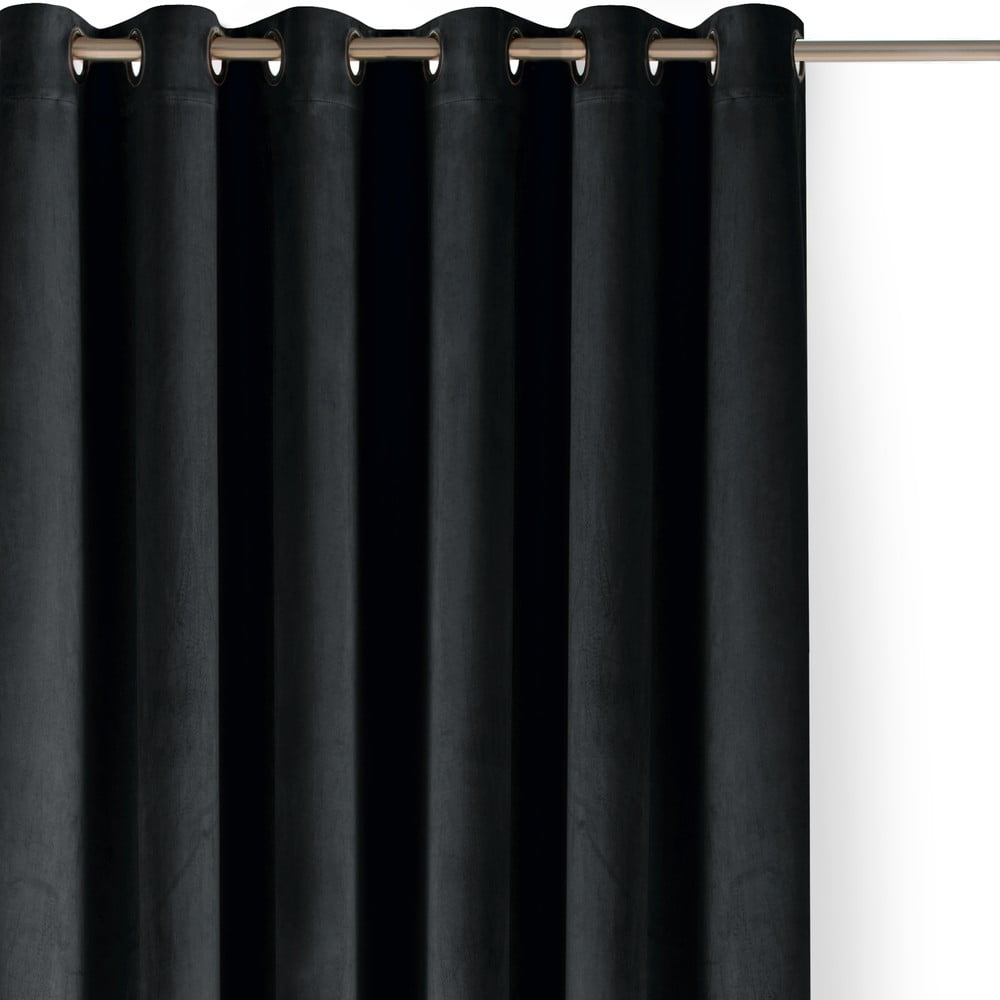 Draperie neagră dimout (semi-opacă) din catifea 530x250 cm Velto – Filumi