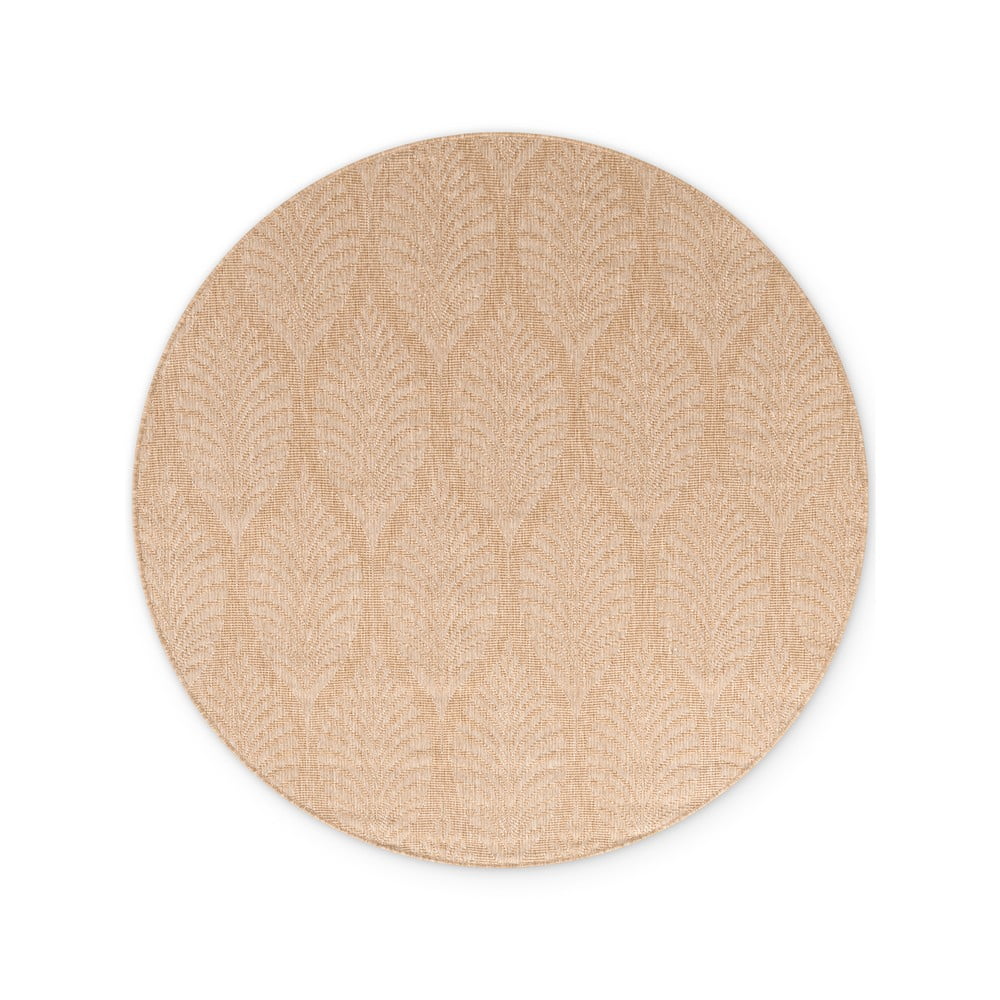 Covor pentru exterior și interior bej/fildeș rotund ø 160 cm Duet Liora – NORTHRUGS