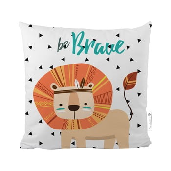 Față din bumbac satinat mr. little fox indian lion, 50 x 50 cm