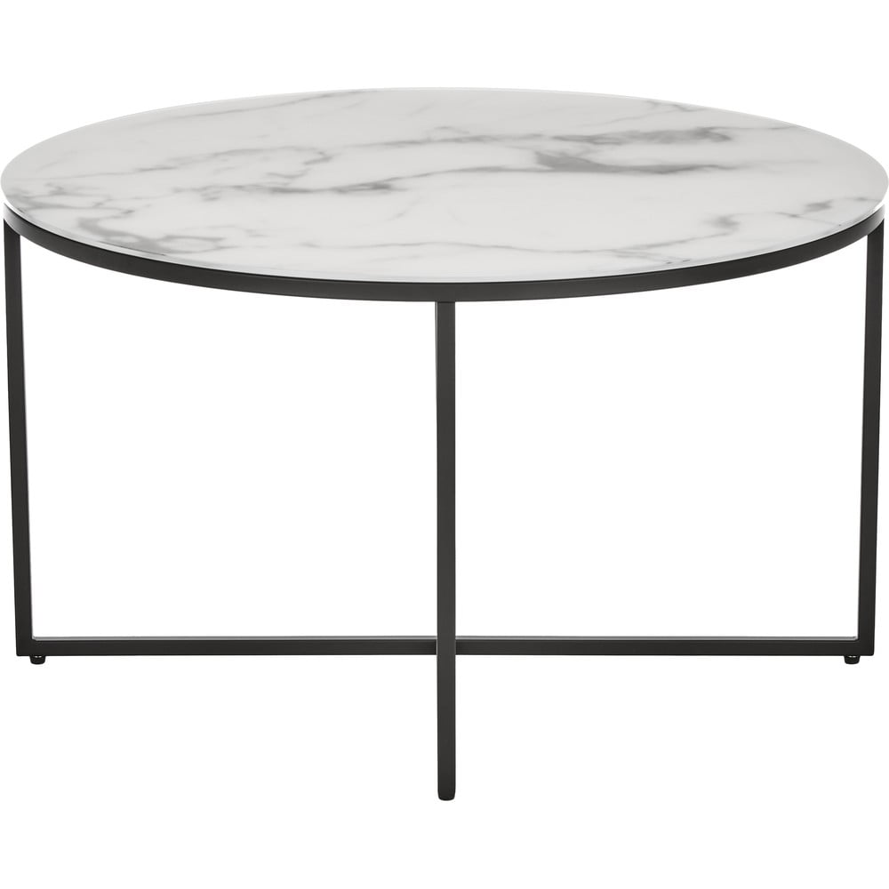 Măsuță de cafea cu bază neagră westwing collection antigua, ø 80 cm