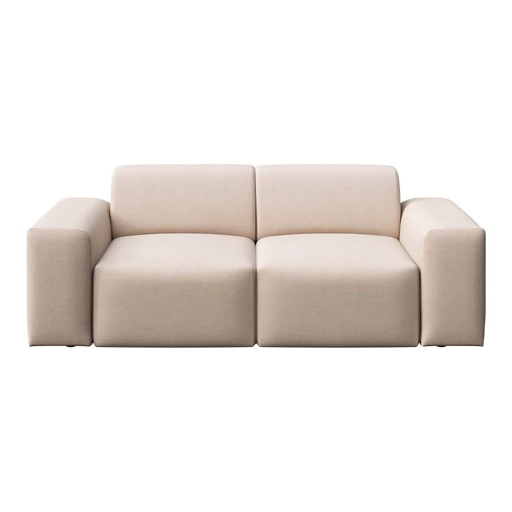 Canapea bej cu tapițerie din catifea 205 cm Villet – Rodier
