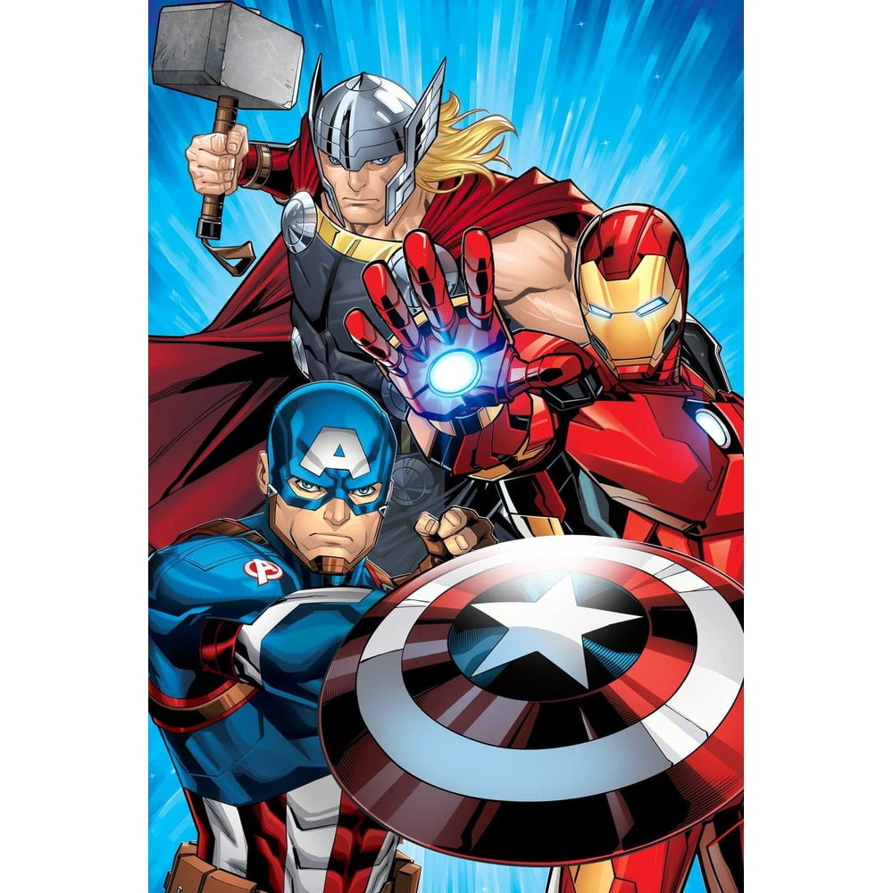 Pătură pentru copii din micropluș 100×150 cm Avengers Heroes – Jerry Fabrics 100x150 imagine noua somnexpo.ro