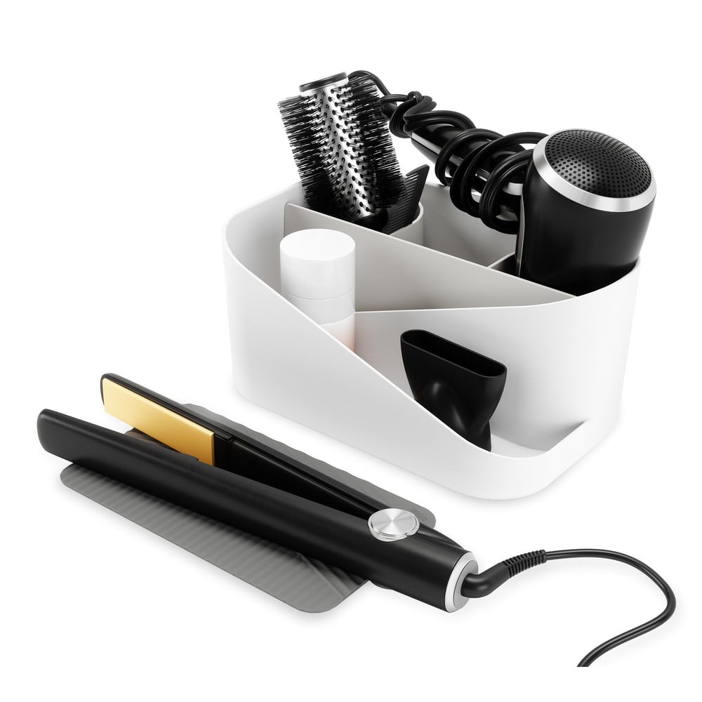 Organizator de baie alb din plastic glam – umbra