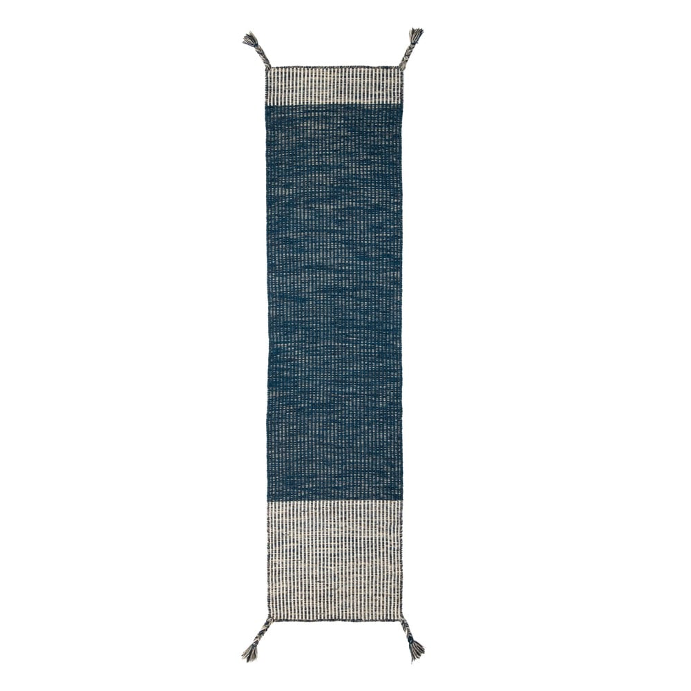 Poza Covor din lana Flair Rugs Anu, 60 x 200 cm, albastru
