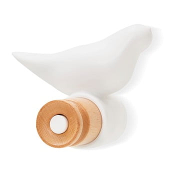 Cârlig de perete loomi.design bird, alb