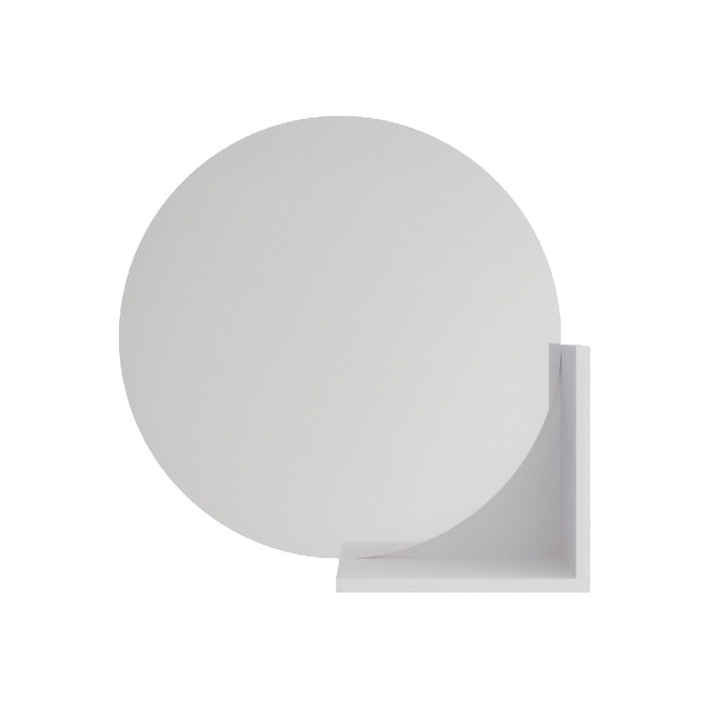 Oglindă de perete cu raft alb Skandica Lucija, ø 60 cm bonami.ro imagine 2022
