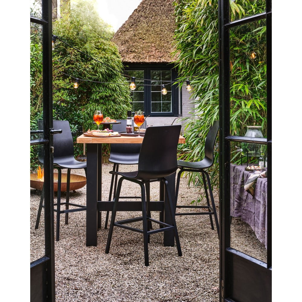Masă de bar pentru grădină din lemn reciclat 100×100 cm Yasmani – Hartman 100x100