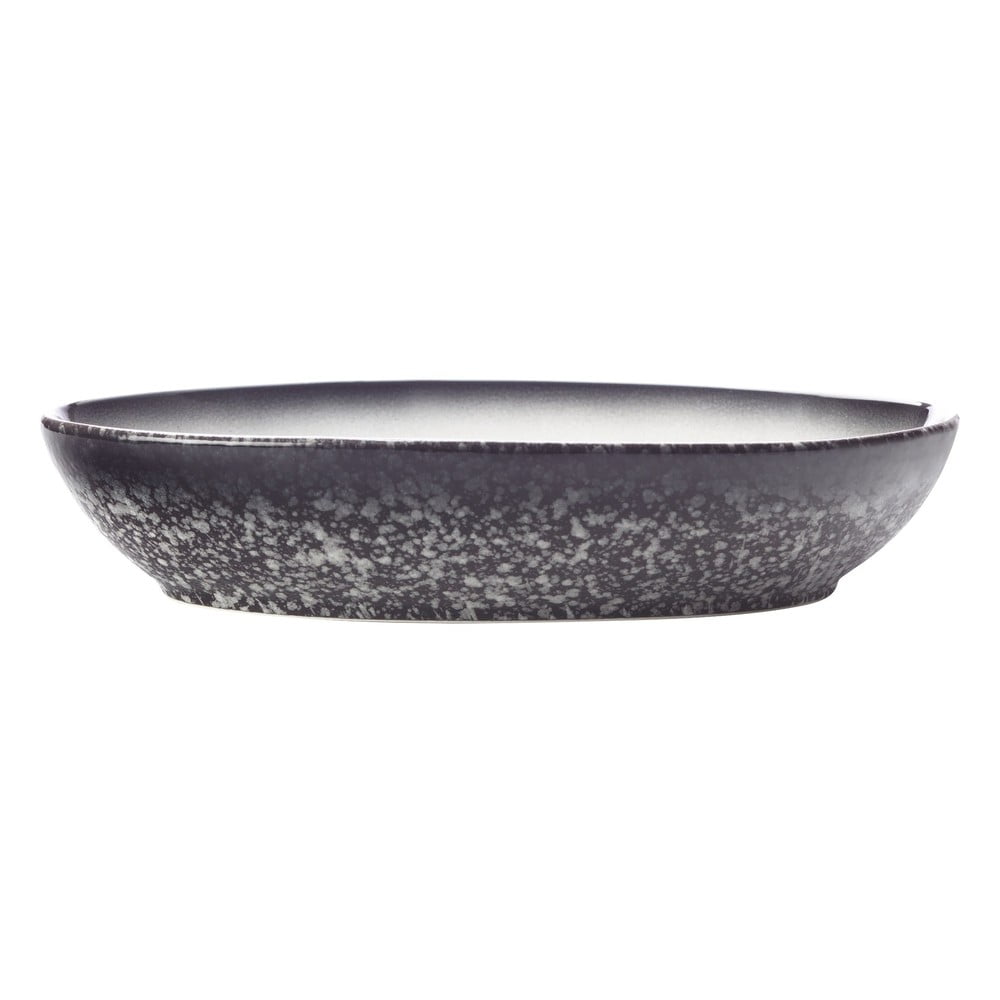 Bol oval din ceramică Maxwell & Williams Caviar, lungime 20 cm, alb – negru alb pret redus