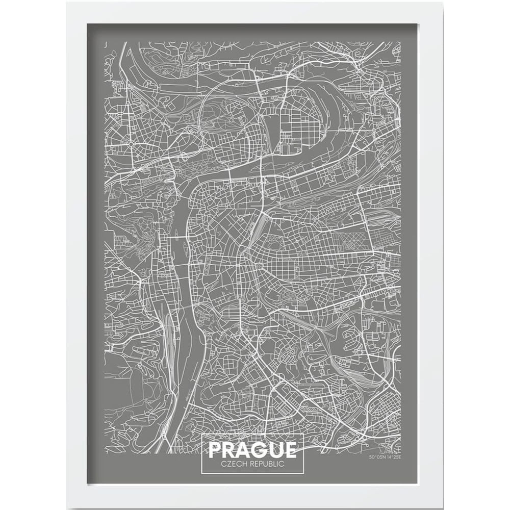  Poster cu ramă 40x55 cm Prague – Wallity 