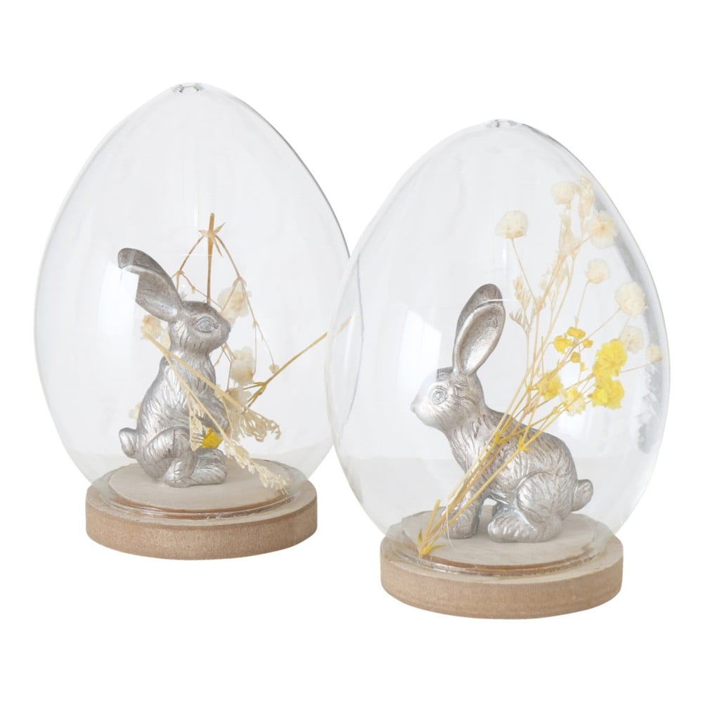 Set 2 decorațiuni din sticlă cu model de paște boltze larita