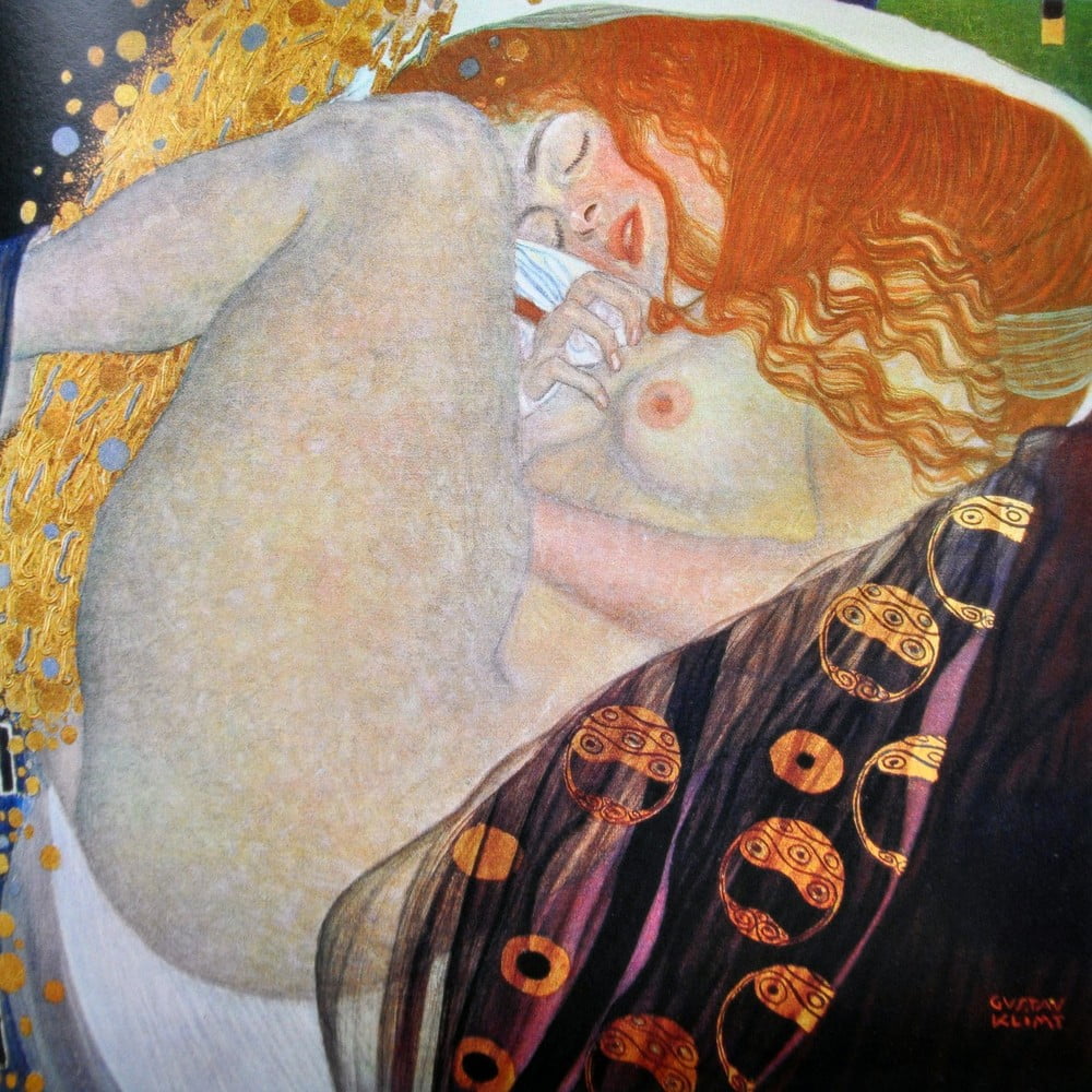  Tablou - reproducere 45x45 cm Danae, Gustav Klimt – Fedkolor 