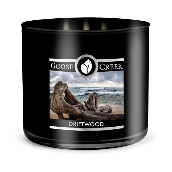 Lumânare parfumată pentru bărbați Goose Creek Driftwood, 35 de ore de ardere