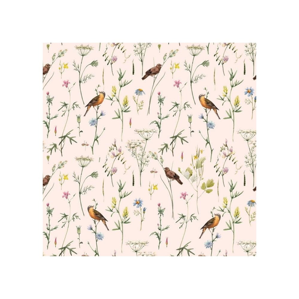  Tapet 100x280 cm Meadow with Birds – Dekornik 