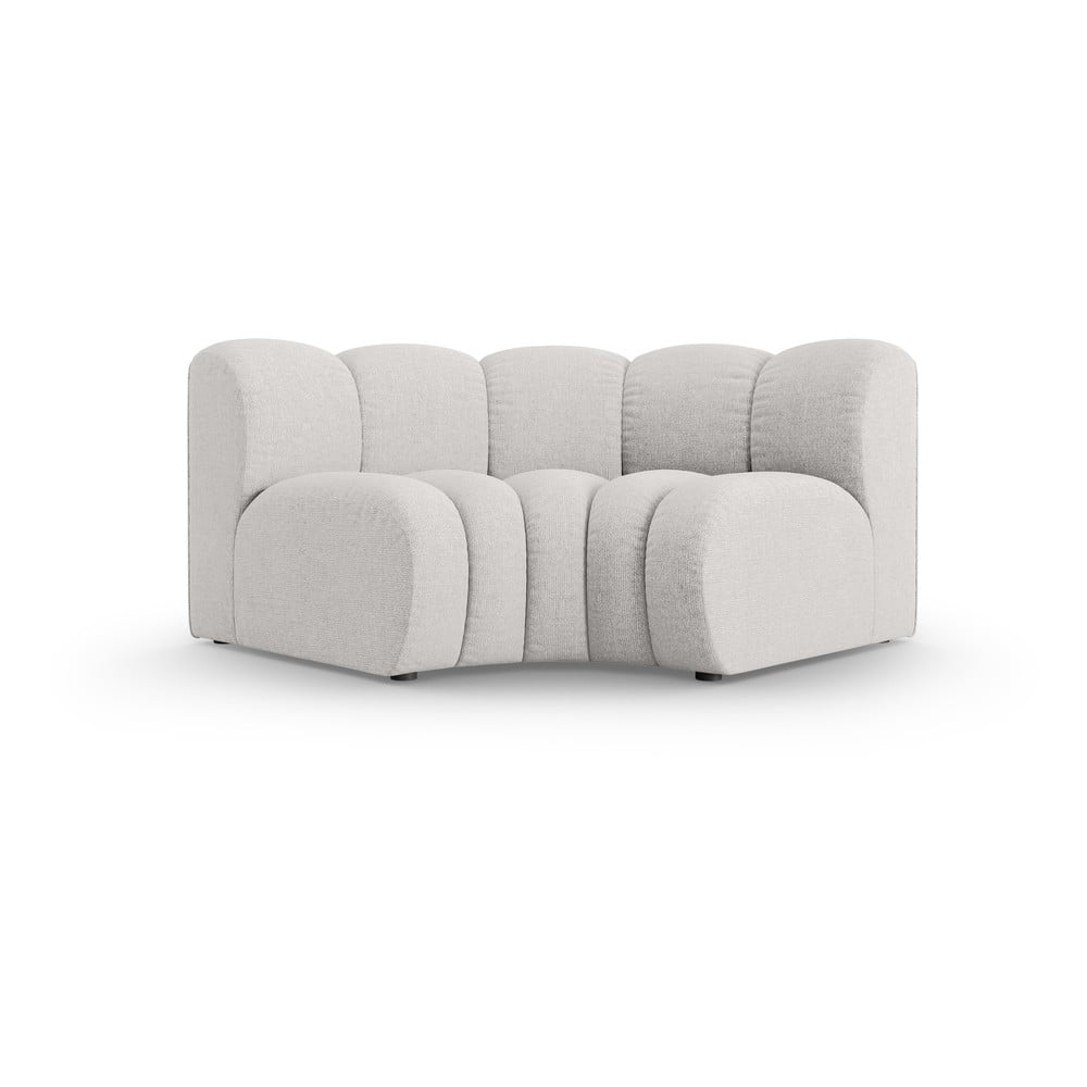 Modul pentru canapea modulară gri deschis cu tapițerie din chenille (cu colț variabil) Lupine – Micadoni