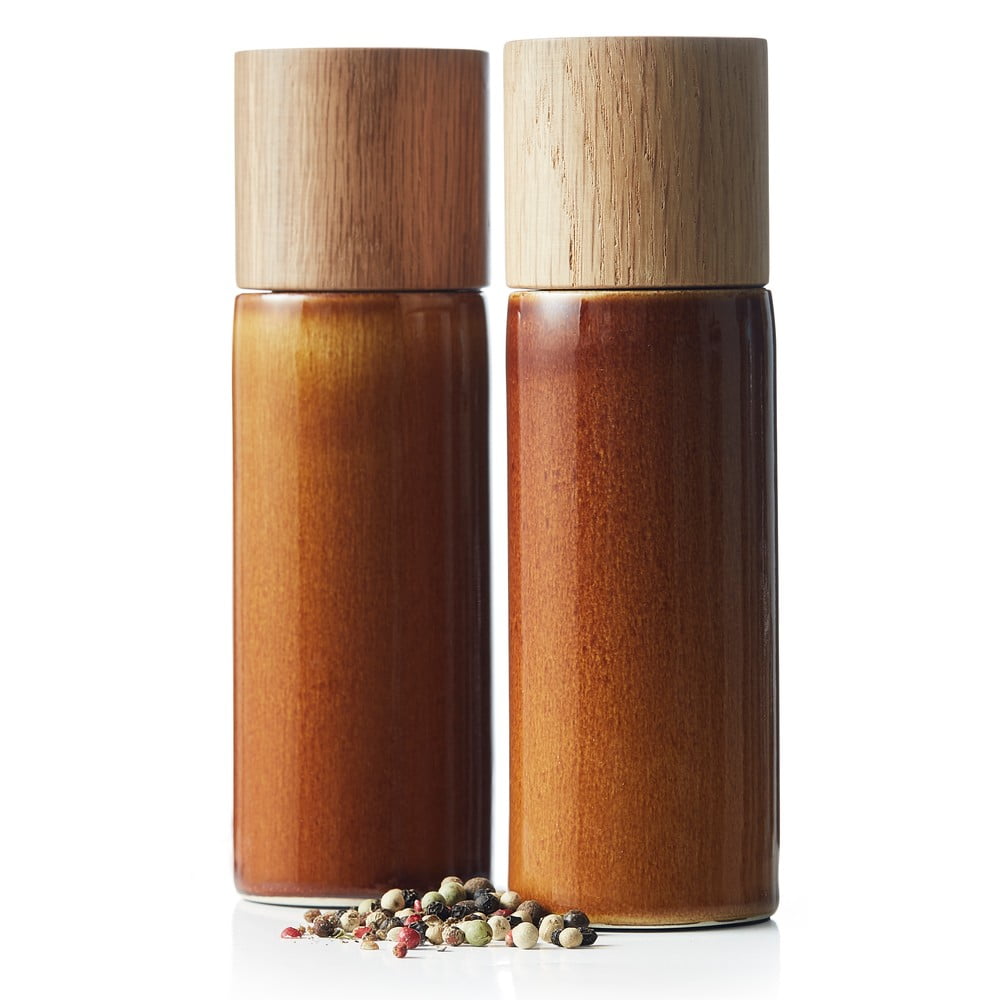 Set de râșnițe de sare și piper 2 buc. din gresie ceramică Amber – Bitz