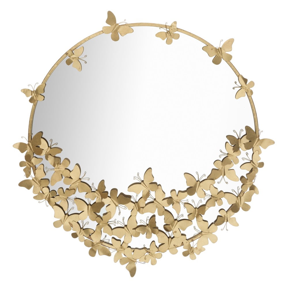 Oglinda de perete Mauro Ferretti Round New, Ã¸ 91 cm, auriu